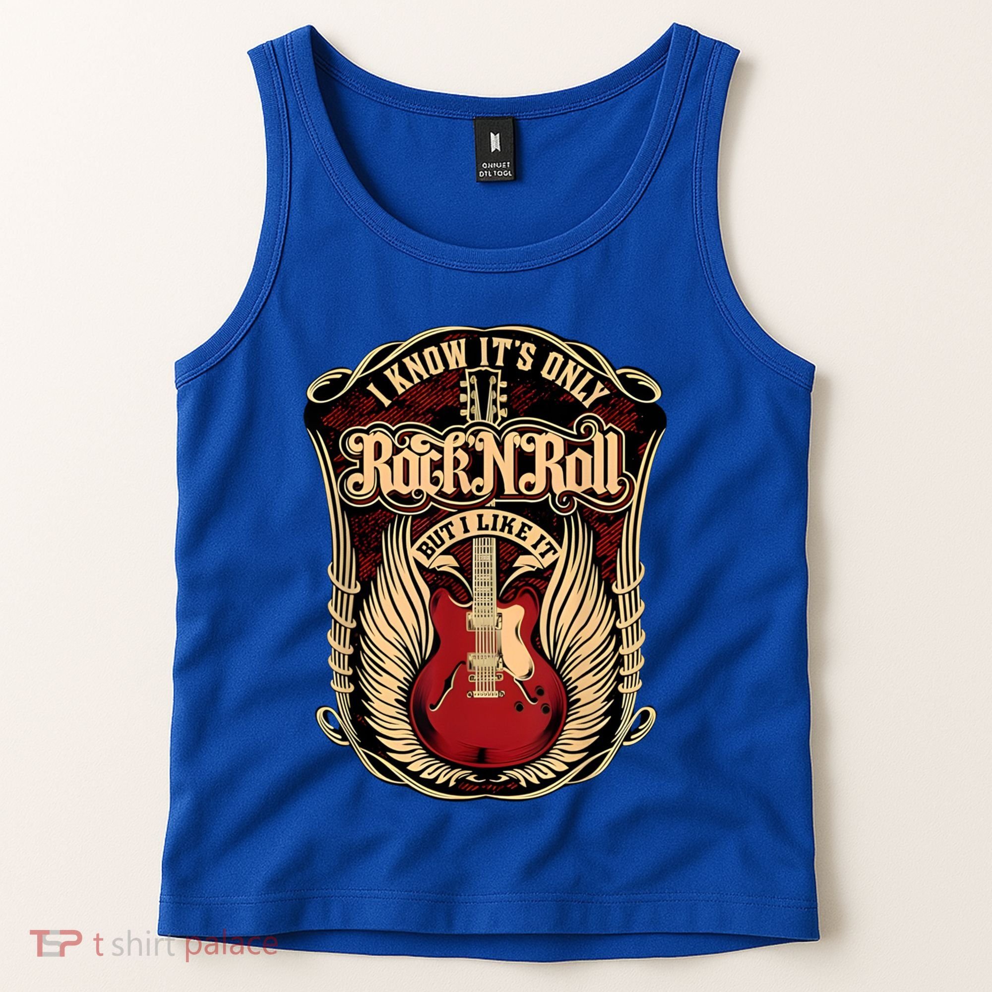 Classic Guitar I Know ItS Only Rock And Roll Crest Cute Gift Tank Top