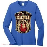 Classic Guitar I Know ItS Only Rock And Roll Crest Cute Gift Women's Long Sleeve Shirt thumb 0