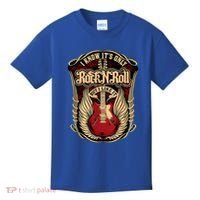Classic Guitar I Know ItS Only Rock And Roll Crest Cute Gift Kids T-Shirt thumb 0