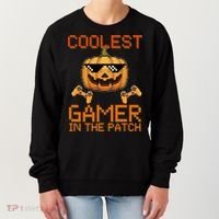 Coolest Gamer In The Patch Pumpkin Halloween Women's Sweatshirt thumb 0