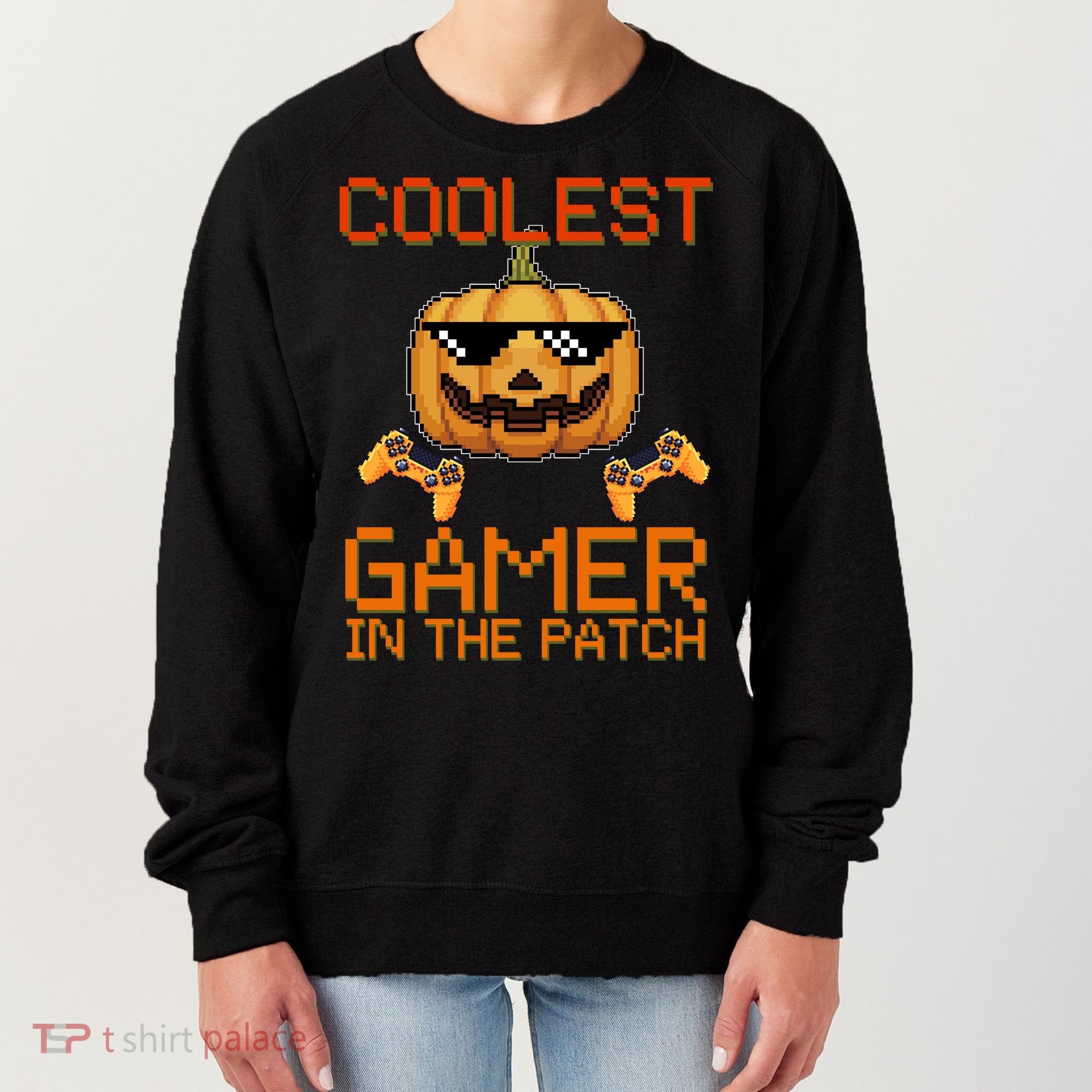 Coolest Gamer In The Patch Pumpkin Halloween Women's Sweatshirt