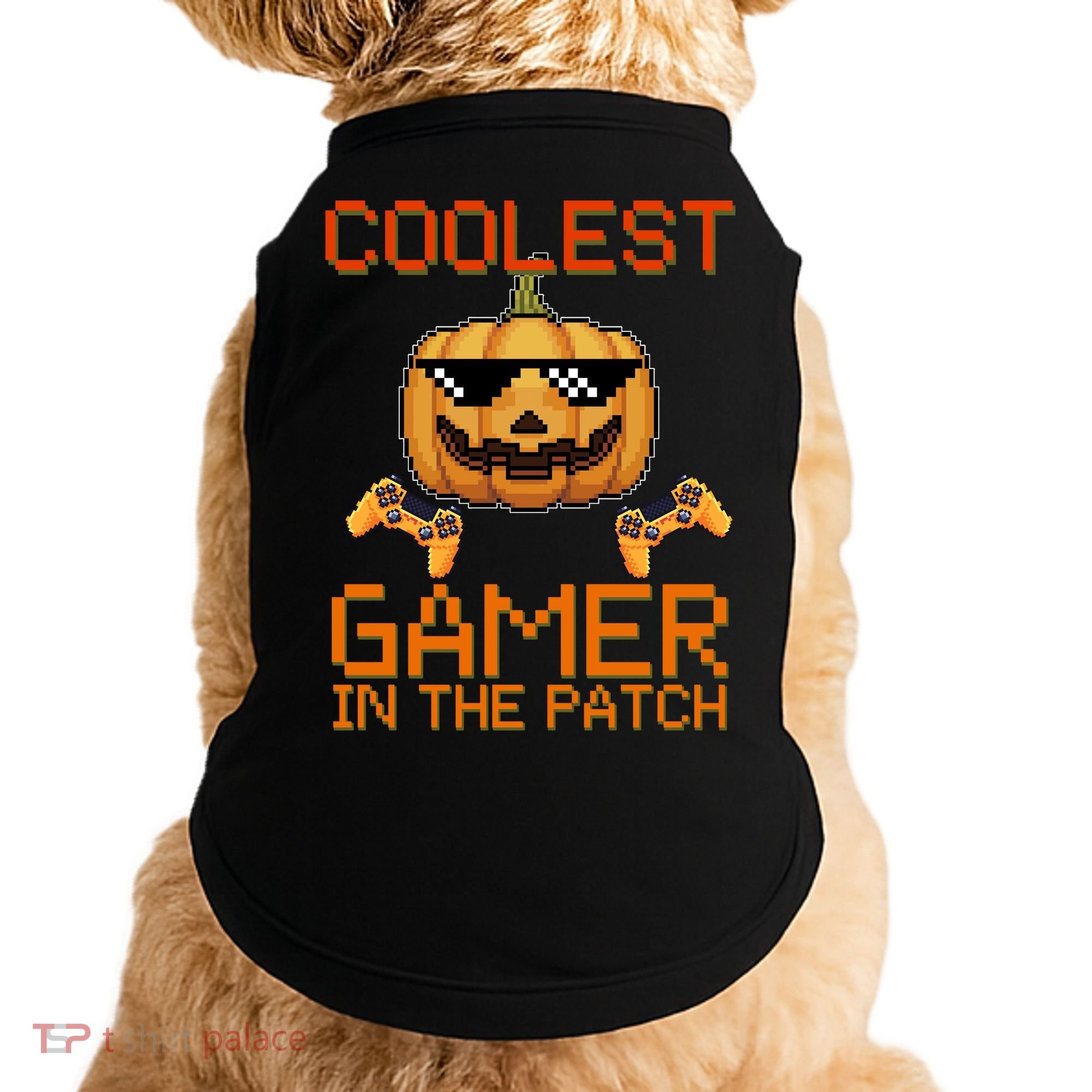 Coolest Gamer In The Patch Pumpkin Halloween Doggie Tank