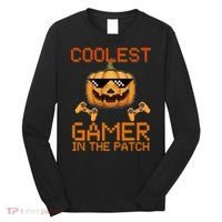 Coolest Gamer In The Patch Pumpkin Halloween Long Sleeve Shirt thumb 0