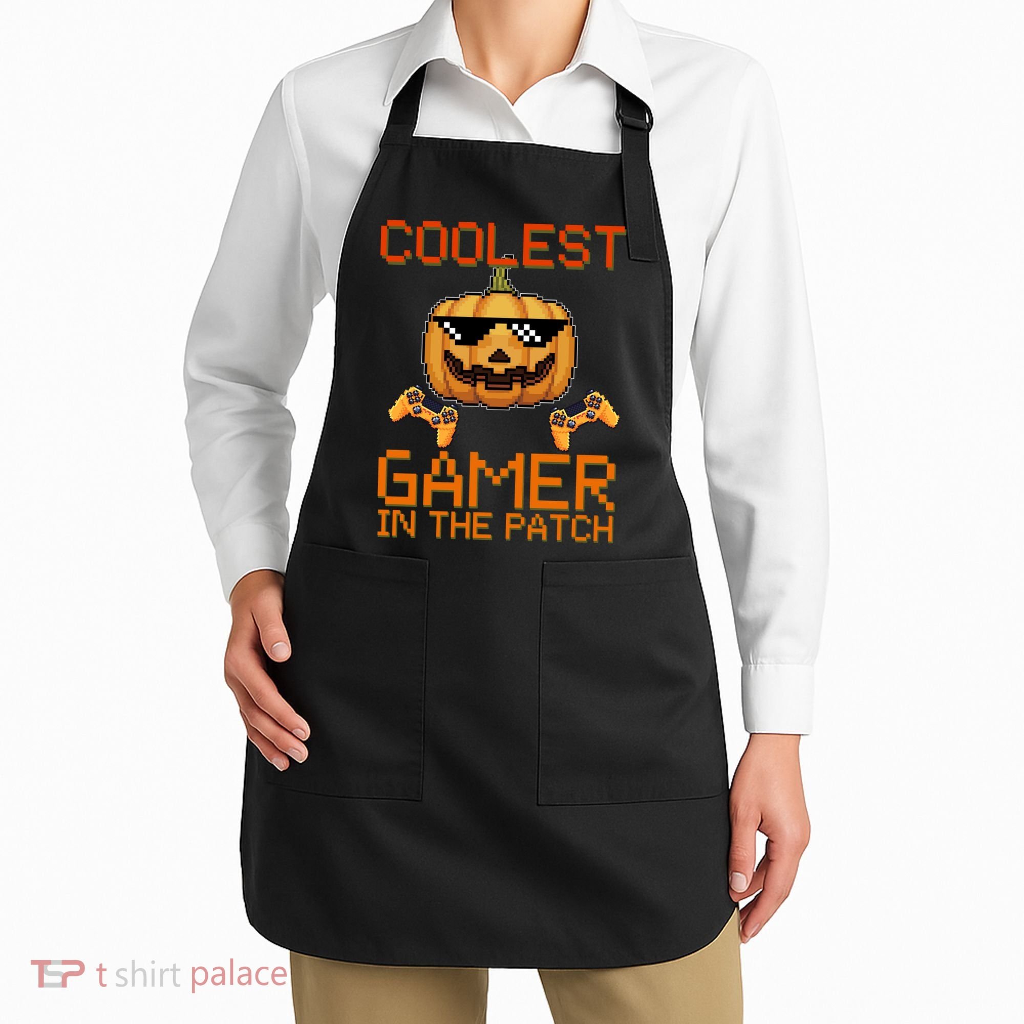 Coolest Gamer In The Patch Pumpkin Halloween Apron
