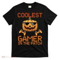 Coolest Gamer In The Patch Pumpkin Halloween T-Shirt thumb 0