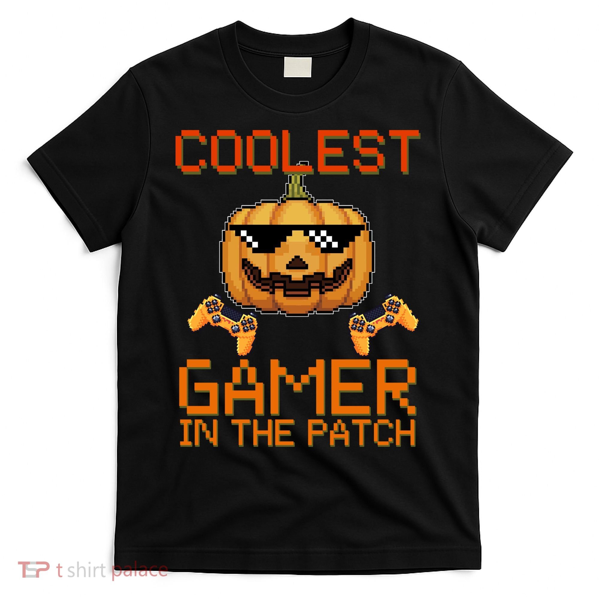 Coolest Gamer In The Patch Pumpkin Halloween T-Shirt
