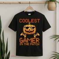 Coolest Gamer In The Patch Pumpkin Halloween T-Shirt thumb 2
