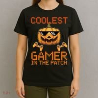 Coolest Gamer In The Patch Pumpkin Halloween T-Shirt thumb 4