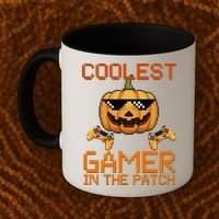 Coolest Gamer In The Patch Pumpkin Halloween Coffee Mug thumb 2