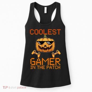 Coolest Gamer In The Patch Pumpkin Halloween Women's Tank Top