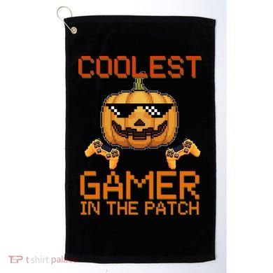 Coolest Gamer In The Patch Pumpkin Halloween Golf Towel