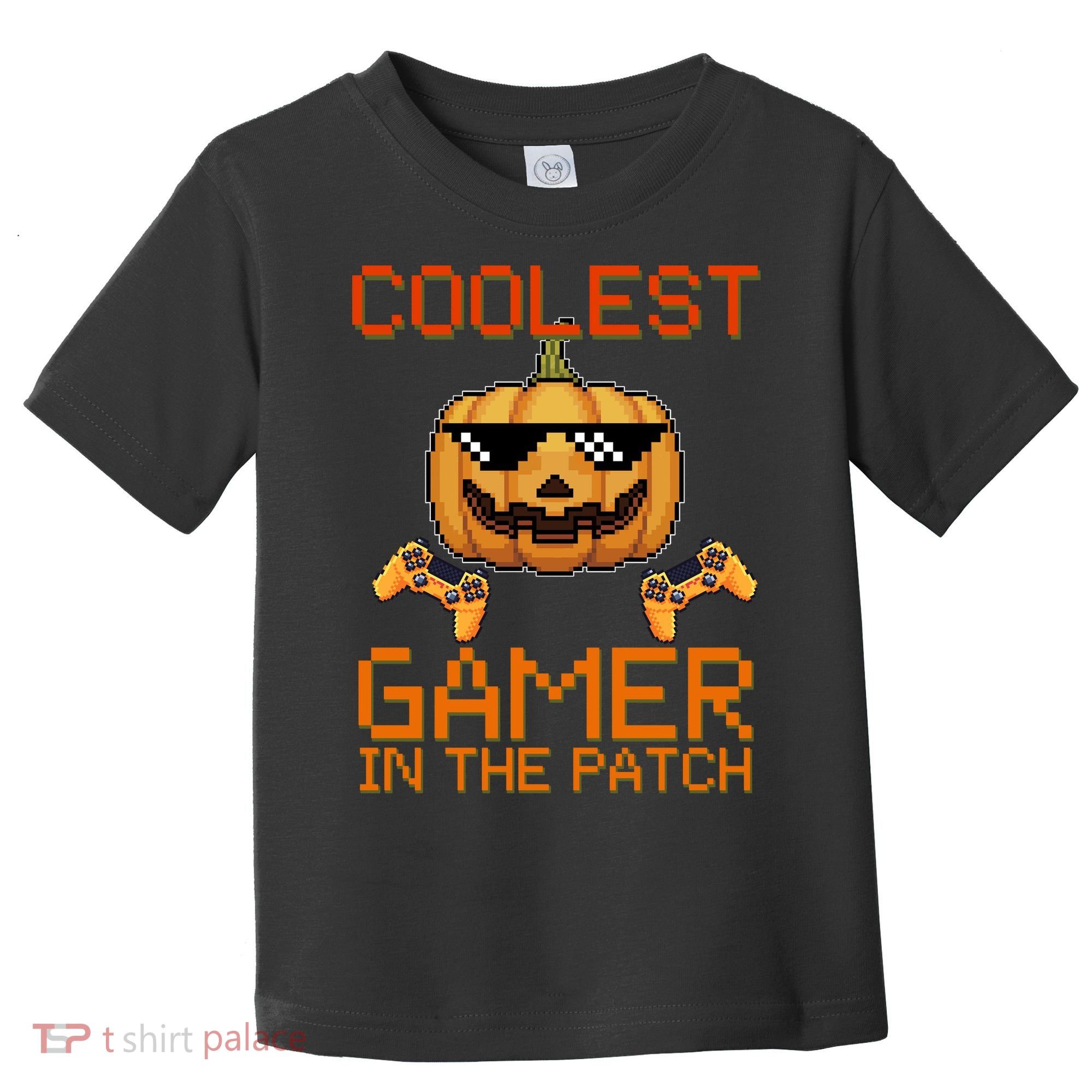Coolest Gamer In The Patch Pumpkin Halloween Toddler T-Shirt