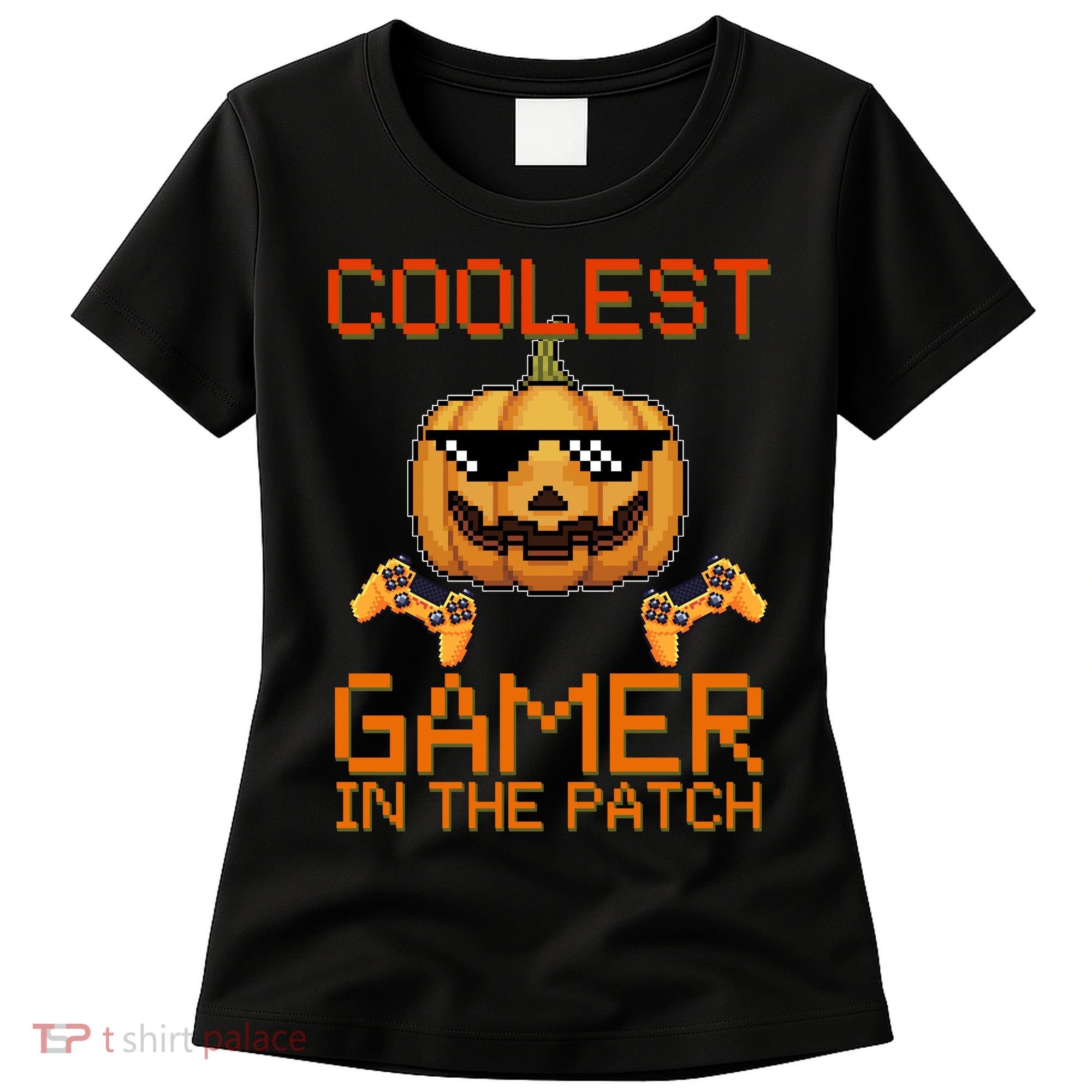 Coolest Gamer In The Patch Pumpkin Halloween Women's T-Shirt