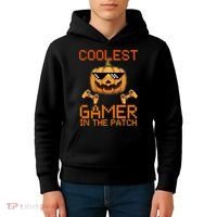 Coolest Gamer In The Patch Pumpkin Halloween Kids Hoodie thumb 4