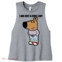 Chill Guy Women's Racerback Cropped Tank thumb 0