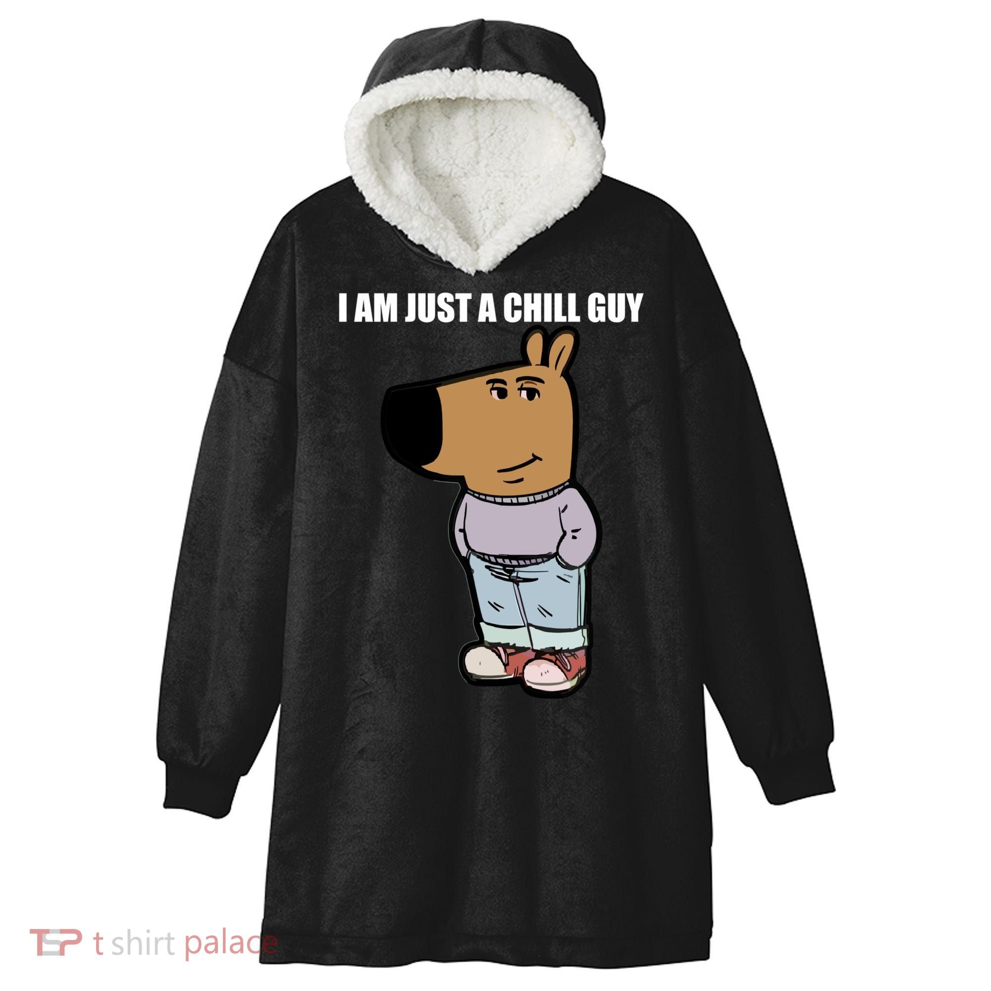 Chill Guy Hooded Wearable Blanket