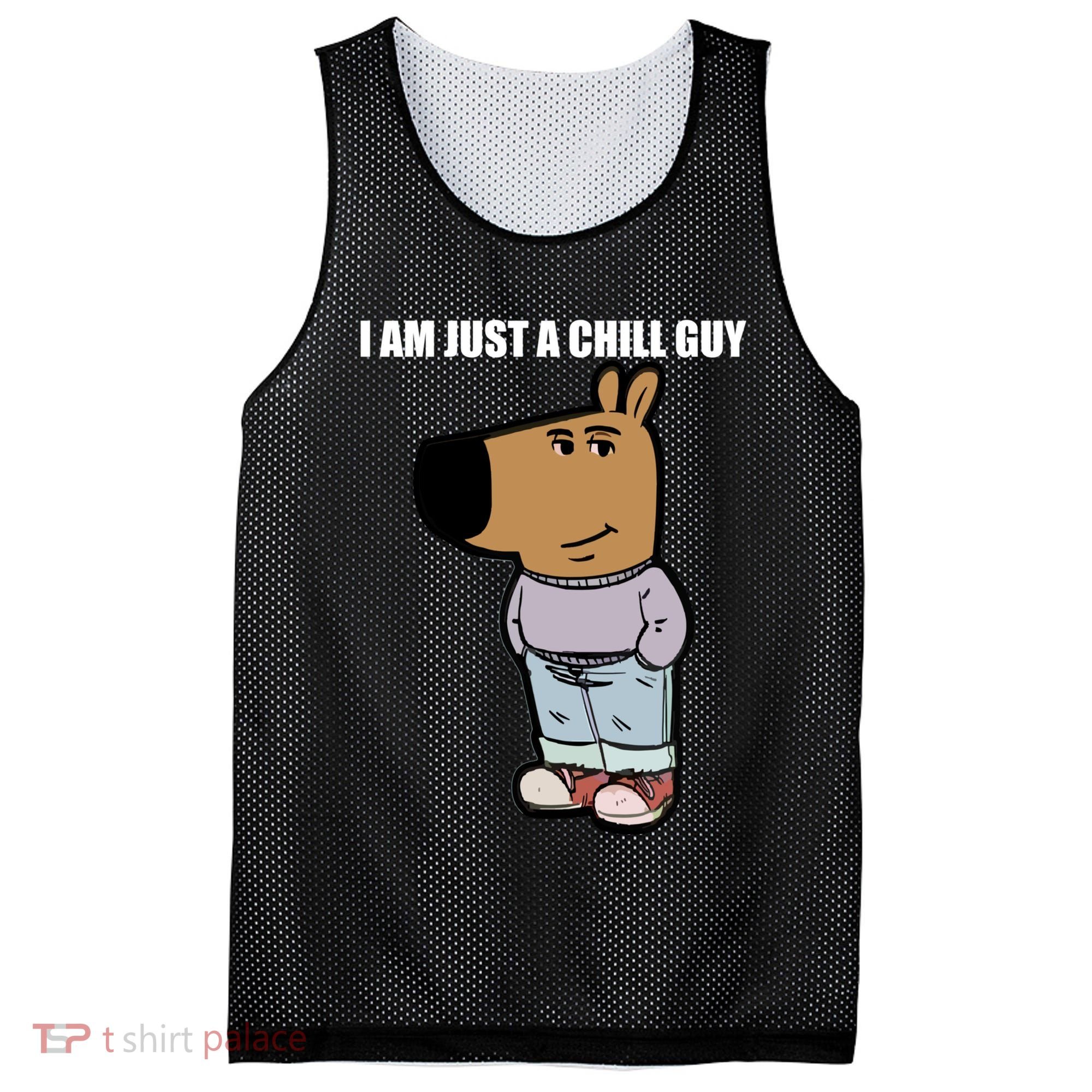 Chill Guy Mesh Reversible Basketball Jersey Tank