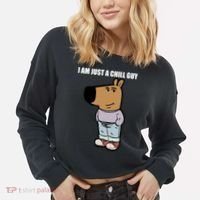Chill Guy Cropped Pullover Crew thumb 2