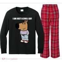 Chill Guy Kids Long Sleeve Plaid Pajama Set thumb 0
