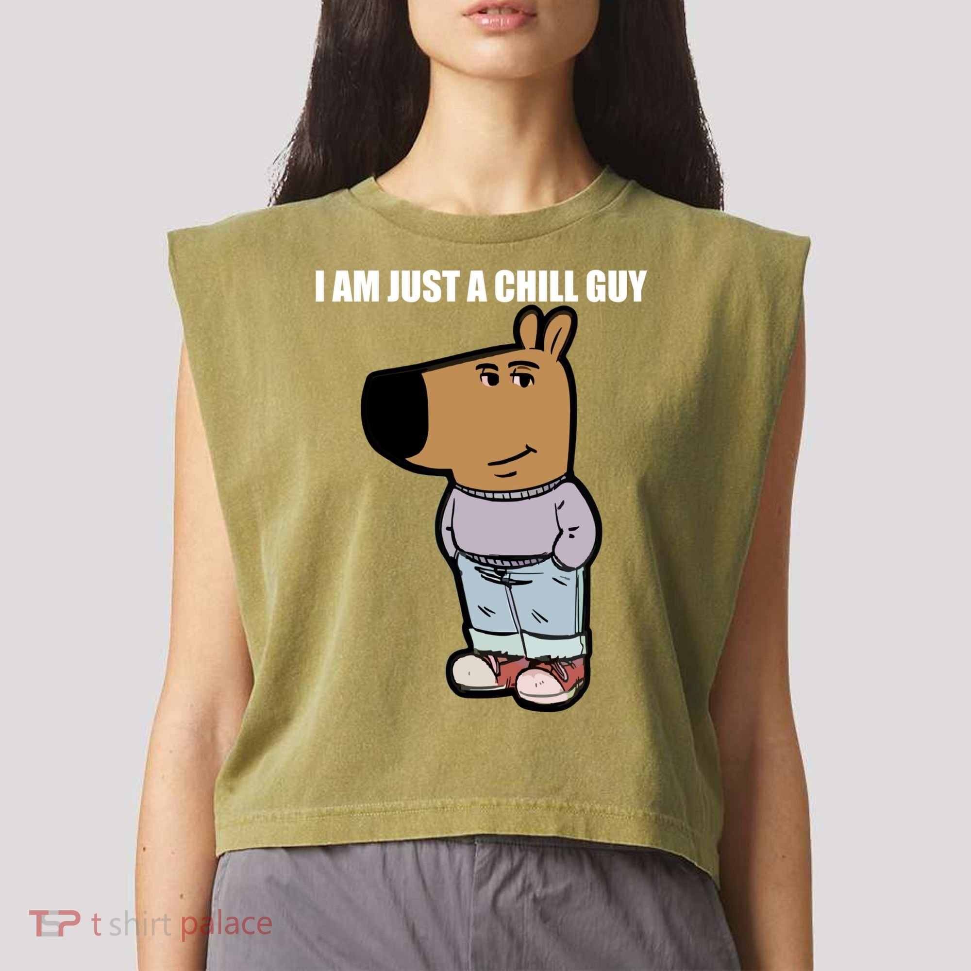 Chill Guy Garment-Dyed Women's Muscle Tee