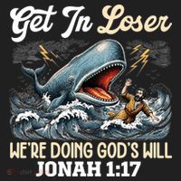 Christian Get In Loser We're Doing God's Will Bible Humor Women's Sweatshirt thumb 2