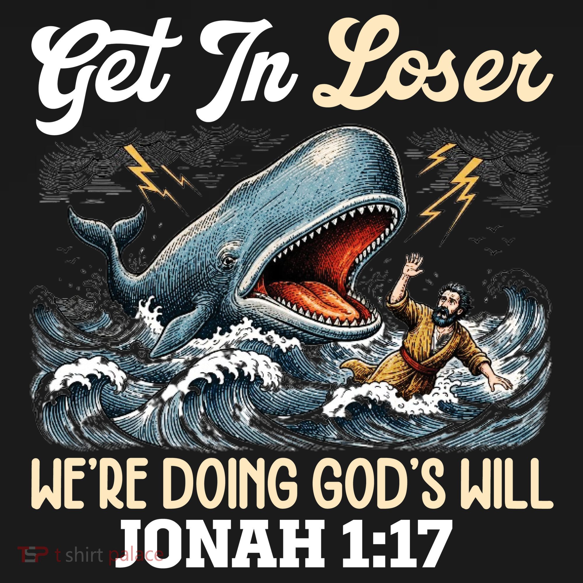 Christian Get In Loser We're Doing God's Will Bible Humor Coaster