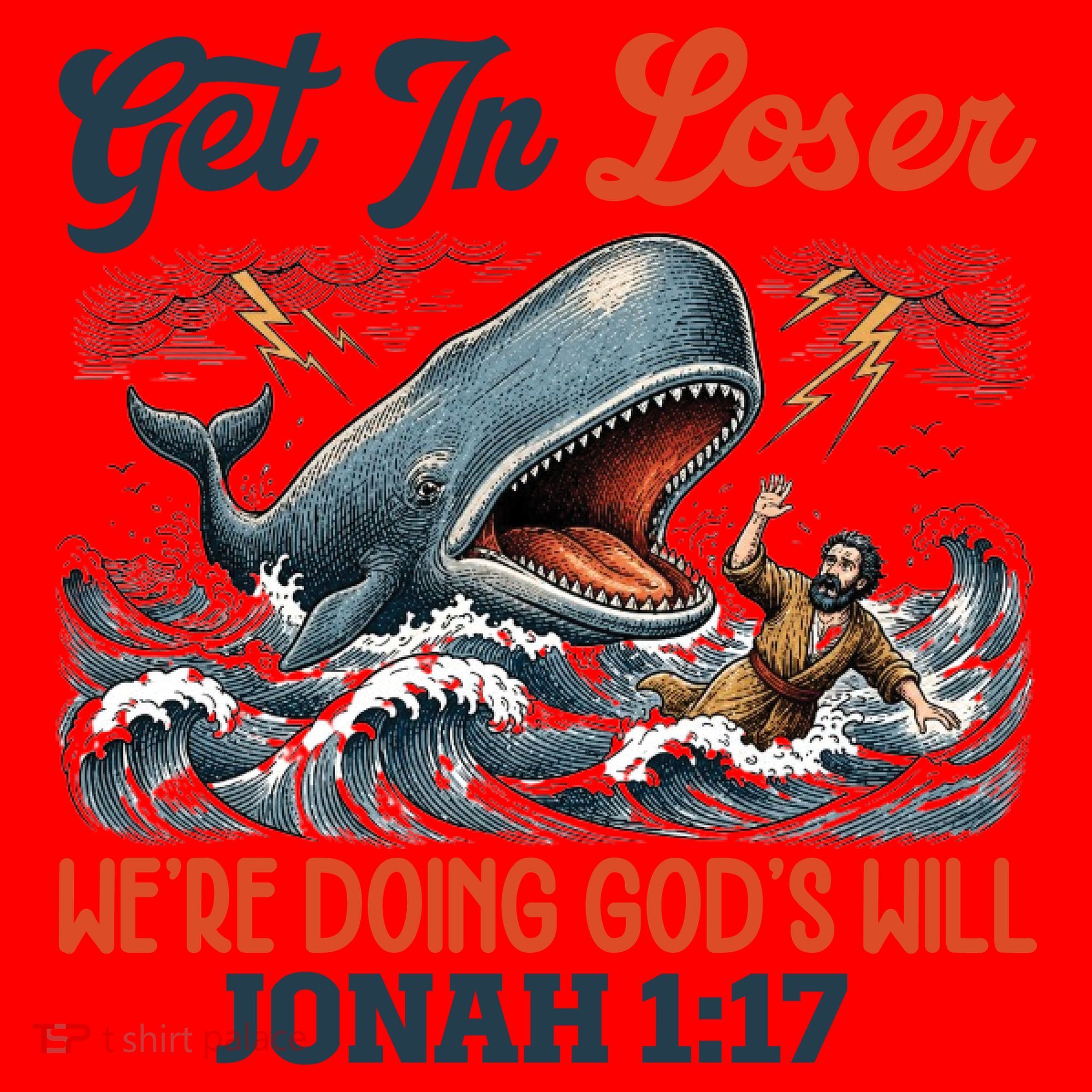 Christian Get In Loser We're Doing God's Will Bible Humor Santa Hat