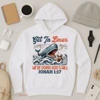 Christian Get In Loser We're Doing God's Will Bible Humor Hoodie thumb 3