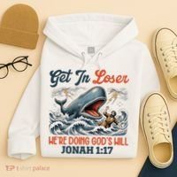 Christian Get In Loser We're Doing God's Will Bible Humor Hoodie thumb 4