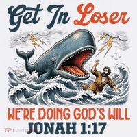 Christian Get In Loser We're Doing God's Will Bible Humor Women's Hoodie thumb 2