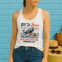 Christian Get In Loser We're Doing God's Will Bible Humor Women's Tank Top thumb 2