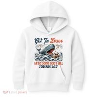 Christian Get In Loser We're Doing God's Will Bible Humor Kids Hoodie thumb 0