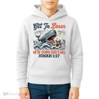 Christian Get In Loser We're Doing God's Will Bible Humor Kids Hoodie thumb 4