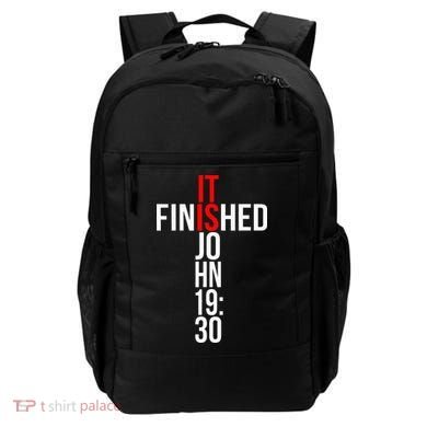 Christian Gift Idea It Is Finished Gospel Bible Verse Backpack