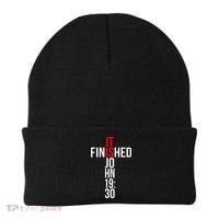 Christian Gift Idea It Is Finished Gospel Bible Verse Beanie thumb 0