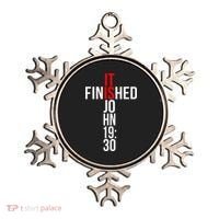 Christian Gift Idea It Is Finished Gospel Bible Verse Ornament thumb 0