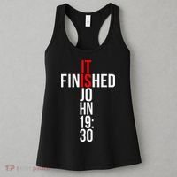 Christian Gift Idea It Is Finished Gospel Bible Verse Women's Tank Top thumb 3
