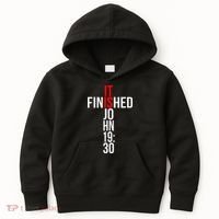 Christian Gift Idea It Is Finished Gospel Bible Verse Kids Hoodie thumb 0