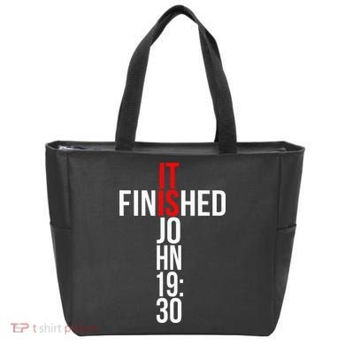 Christian Gift Idea It Is Finished Gospel Bible Verse Tote Bag
