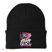 Cuet Gift I Ski Like A Girl Try To Keep Up Skier Funny Skiing Gift Beanie thumb 0