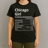 CHICAGO GIRL IL ILLINOIS Funny City Home Roots USA Gift T-Shirt thumb 4