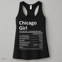 CHICAGO GIRL IL ILLINOIS Funny City Home Roots USA Gift Women's Tank Top thumb 3
