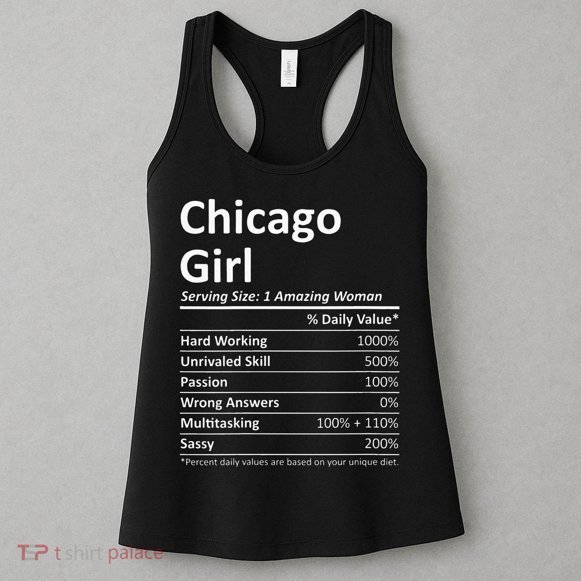 CHICAGO GIRL IL ILLINOIS Funny City Home Roots USA Gift Women's Tank Top