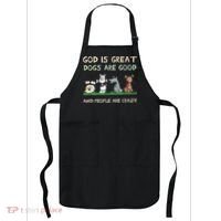 Cute God Is Great Dogs Are Good And People Are Crazy Apron thumb 0