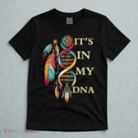  Cute Gift It's In My Dna Indigenous Native American Indian Day T-Shirt thumb 5