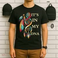  Cute Gift It's In My Dna Indigenous Native American Indian Day T-Shirt thumb 6