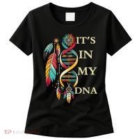  Cute Gift It's In My Dna Indigenous Native American Indian Day Women's T-Shirt thumb 0