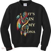  Cute Gift It's In My Dna Indigenous Native American Indian Day Kids Sweatshirt thumb 0