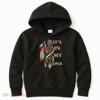  Cute Gift It's In My Dna Indigenous Native American Indian Day Kids Hoodie thumb 0