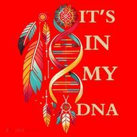  Cute Gift It's In My Dna Indigenous Native American Indian Day Santa Hat thumb 1